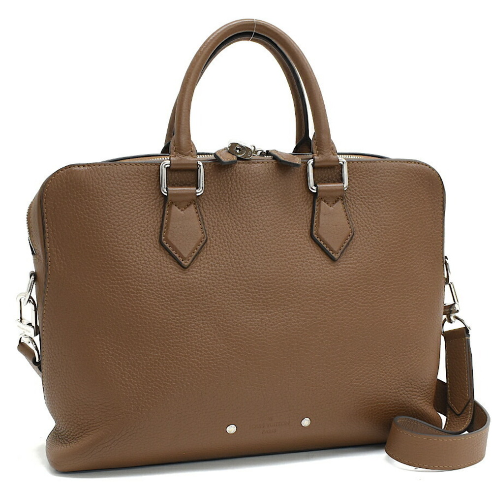 Louis Vuitton Armand Briefcase Business Bag Leather Brown